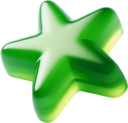 estrella verde decorativa